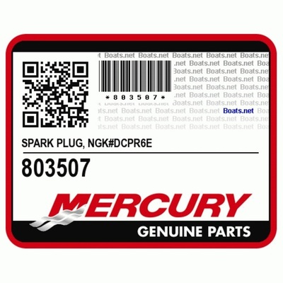 MERCURY SPARK PLUG, NGK DCPR6E  98069-5697Q